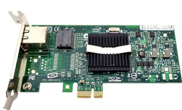INTEL CPU-D50442(B) PCI Express Server Adapter PRO/1000 Intel PRO/1000 PT Single Port Server Adapter Network Card Gigabit Lan PCI-Express 4X  1 x RJ45 Low Profile For SFF Desktop Computers ( Branded Used )