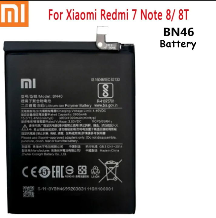 Redmi%20Note%208%20/%20Note%208T%20/%20Note%207%20Battery%20Replacement%20BN46%20Battery%20with%204000mAh%20Capacity%20,%20Black%20-%20Image%202