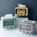 2 in 1 Tissue Container Phone Holder, Tissue Box Statement Unique TV Shape Tissue Box with Phone Holder. 