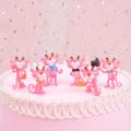 Pink Cart Pink Panther Cake Decoration Ornaments Cake Topper Girls' Cake Decor. 