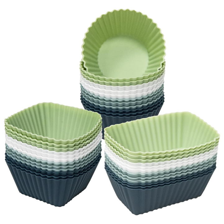 Reusable Cupcake Liners, 36 Pcs Silicone Lunch Box Dividers Food-Grade Silicone Muffin Cups Bento Box