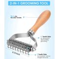 LKPCIGCXM Pet Grooming Brush, 2 Sided Undercoat Rake for Dogs & Cats,Safe Dematting Comb & Deshedding Tool for Matted Hair/Tangles. 