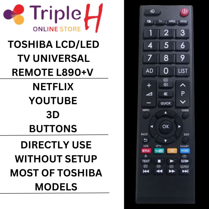 Toshiba%20LCD%20Remote%20Universal%20LCD/LED%20Remote%20Control%20For%20TOSHIBA%20TV%20Letest%20Model%20L890+V%20Most%20Advance%20Remote%20Use%20Directly%20Without%20Setup%20%7C%20Triple%20H%20-%20Image%204