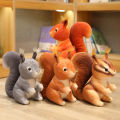 Plush Squirrel Toys Festive Desktop Ornaments Stuffed Squirrel Toy. 