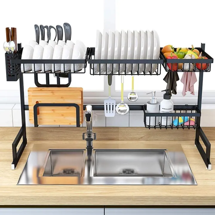 Over%20The%20Sink%20Dish%20Drying%20Rack%20with%20Fruit%20Basket%20Kitchen%20Counter%20Bowl%20Fork%20Cup%20Spoon%20Dish%20Drainer%20Dishrack%20Matte%20Black%20-%20Image%208