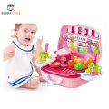Kitchen Cooking Set For Kids Pretend Play Set Suitcase Portable Toys (25PCS). 
