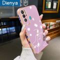 dienya For Tecno Pova Neo Case Fashion Popular Line Girl Camera Plating Side Edge Square Phone Cases Full Lens Back Cover Camera Protect Softcase. 