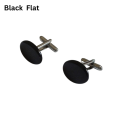 Luxury Crystal Cufflink oval-Nug Cufflinks Stud For Men - black. 