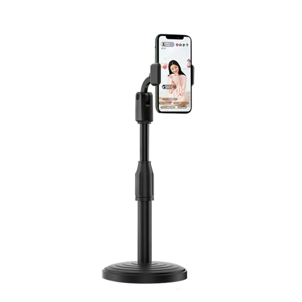 Dual swivel cell phone desk tripod stand, phone holder for video recording,  TikTok live tripod, swivel phone mount, smartphone tripod desk
