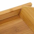 Set of 3 Bamboo Wooden Multipurpose Tray with handles for Serving Breakfast, Food, Refreshment (Set of 3 Different Sized Trays). 