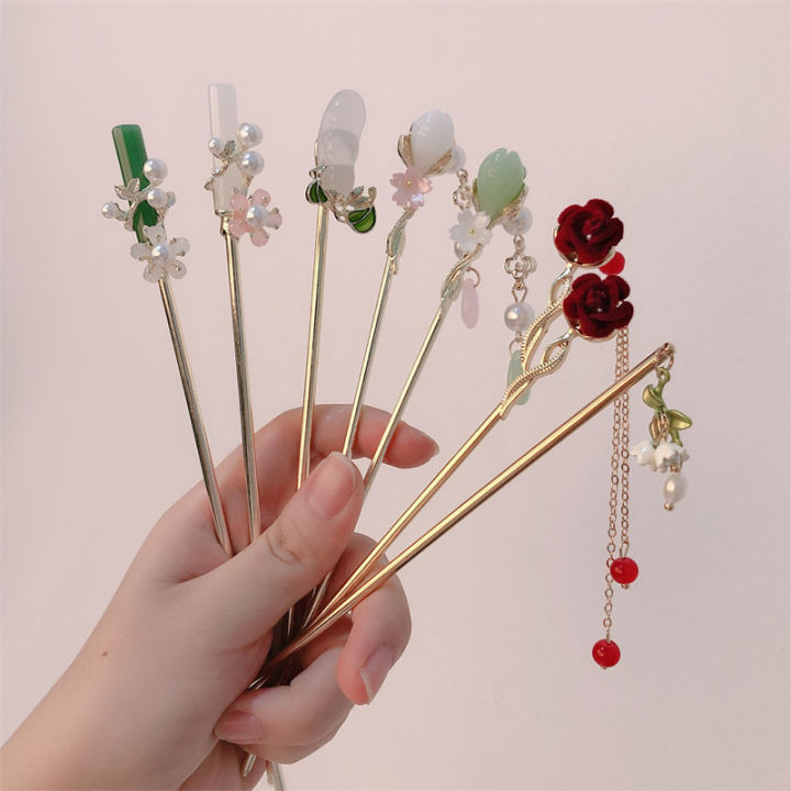 New Chinese style ancient style hairpin, girl wild hairpin, high-end hairpin, hairpin, Hanfu, Chinese style step shake hair ornament