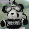 Interior Car Charm Cute Panda Pendant for Car Rearview Mirror Handcrafted Animal Hanging Ornament for Car Interior Adorable Panda Accessories for Car Accessories Pendant. 