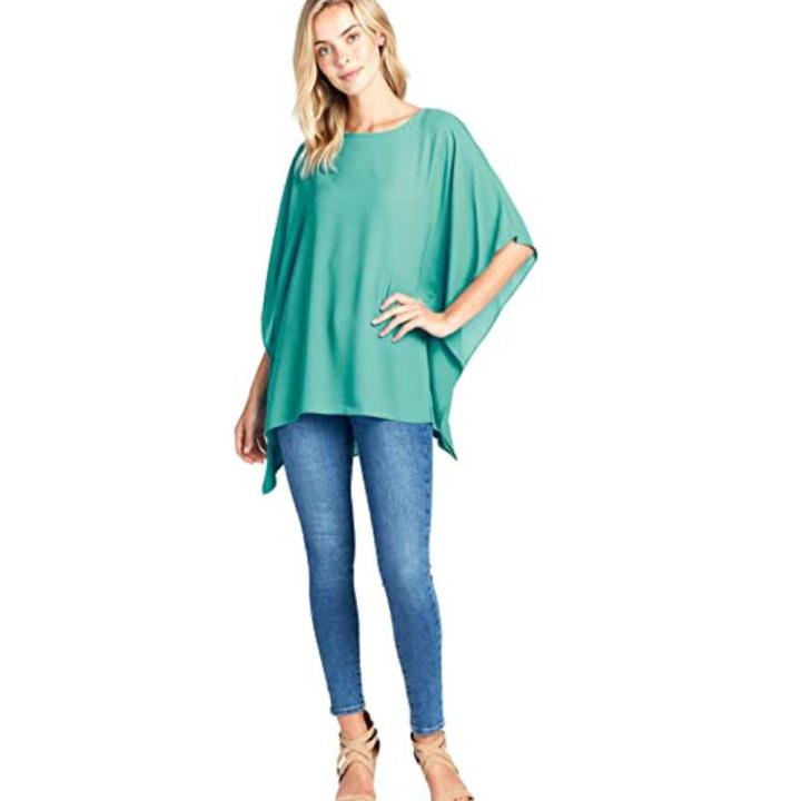 Aminos Chiffon Poncho Dress For Girls/ Women