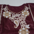 Viscose A line Embroidery Stitched Shirt. 
