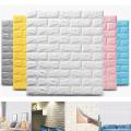 3D Wall Panels Peel and Stick Faux Brick Wallpaper Black Self Adhesive Foam Brick. 