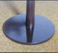 Side Table Brown, Round Top, Single Leg with Round Base table, Modern Style coffee Table for Living Room, Balcony, Lawn and for Tea and Coffee Serve Wood End Table, Wooden Coffee Table. 