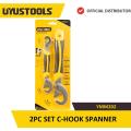 UYUSTOOLS YMM202 2PC SET C-HOOK SPANNER. 