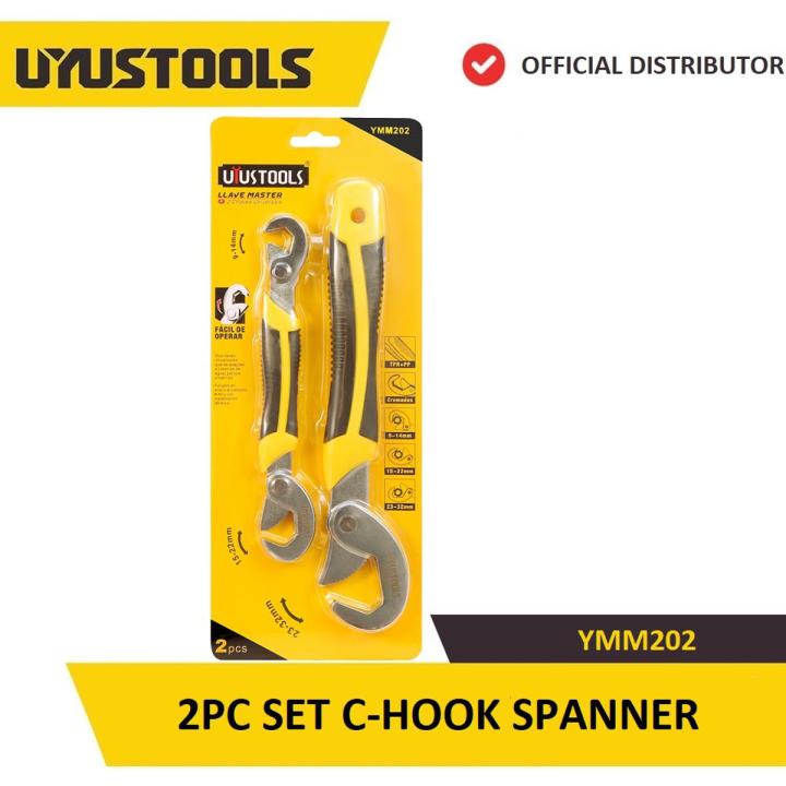 UYUSTOOLS YMM202 2PC SET C-HOOK SPANNER