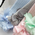 I LOVE DADDY&MUMMY-Summer Baby Girl Socks With Bow Cotton Mesh Breathable Kids Knee High Socks Children Toddler Cute Long White Pink Socks 0-3Y. 