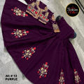 Embroidered Maxi with coaty-Party Wear Maxi-Dresses For Women-Brand Nomi Style Wipe​. 