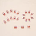 【SUNDAY】(With Glue) Artificial Nails Medium Length Cute Rabbit Pattern Artificial Nails. 