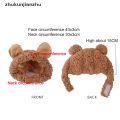 [zhukunjianzhu] Pet Dog Cat Cap Cat Headgear Funny Bear Ears Hat Warm Plush Ears Pet Supplies .. 