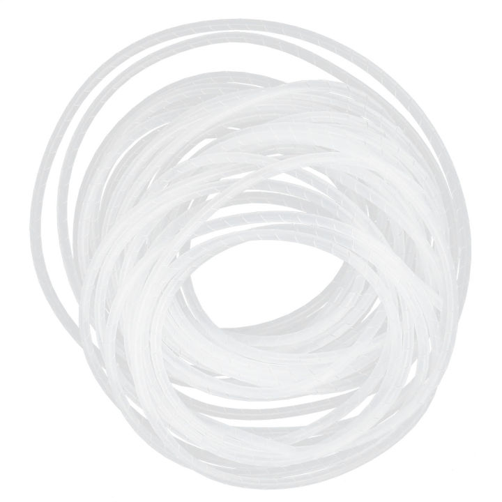 Spiral Hose Cable Wire Wrap Tube Diameter 6-15mm 10 Meter Part PE Manage Cord Black For cable management