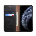 For iPhone XS Max Simple Wax Crazy Horse Texture Horizontal Flip Leather Case with Card Slots & Wallet. 
