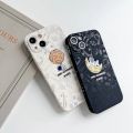 Olige Case For Samsung A03 A03s S22 S21 S20 FE Ultra Plus A53 A22 A32 A72 A71 A52 A51 A50 A50s A30s A21s A11 A10s A30 A20 A12 M12 A02s A02 M02 S10 Plus Note 10 Lite Lovely Astronaut IN Space Lens Protector Shockproof Silicone Soft Phone Case Cover. 