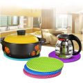 Heat Resistant Mat Multi function Round Silicone Coaster Kitchen Honeycomb Pot Holder. 