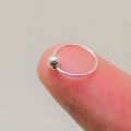 4Pcs 100% Real Chandi NoseRing, Silver Girls Nose Bail, Piercing Nathli For Girls (With Box). 