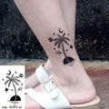 【AiBaby Store】Waterproof Temporary Tattoo Stickers Coconut Palm Planet Tattoo Small Size  Flash Tatoo Tattoos for Man Girl Women. 