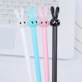 Creative Office Supplies Writing Supplies Cartoon Animal Writting Tool 0.5mm Black Ink Pen Rabbit Gel Pen Cute Bunny Pen Signature Pen. 