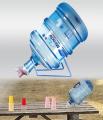 1 Pc - Metal 19 Ltr Water Bottle Stand - Rust resistant Dispenser Stand - Rack Shelf Anti Slip Holders and Flow Tap Valve -. 