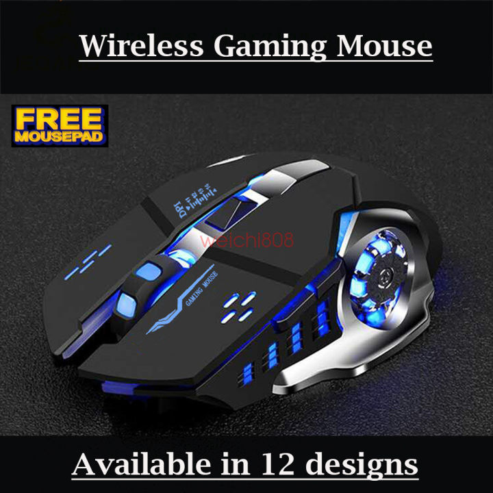 Gaming Mouse & Mousepad Combo | Wireless Mouse 16000 DPI | Ergonomic Adjustable Gaming Mouse for PC Laptop | Large Anti-Slip Mouse Pad Set