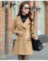 Double Fleece Princess Trench Winter Coat For Women. 