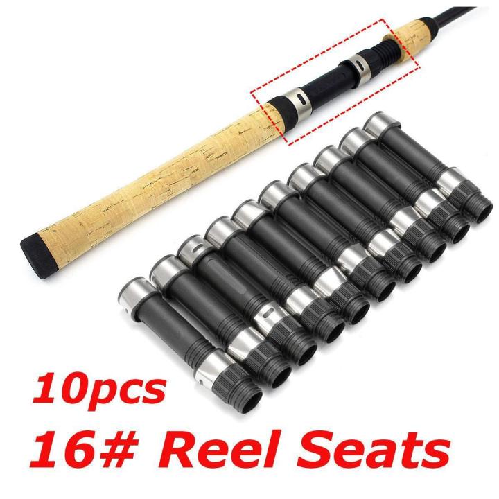 10Pcs Black DPS Style 16# Reel Seat Spinning Rod Building & Repair 105mm Length