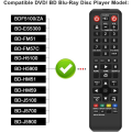 AK59-00149A Remote Control Replacement Remote Control DVD Blu-Ray Player BDF5100/ BD-ES5300 BD-FM51 BD-FM57C. 