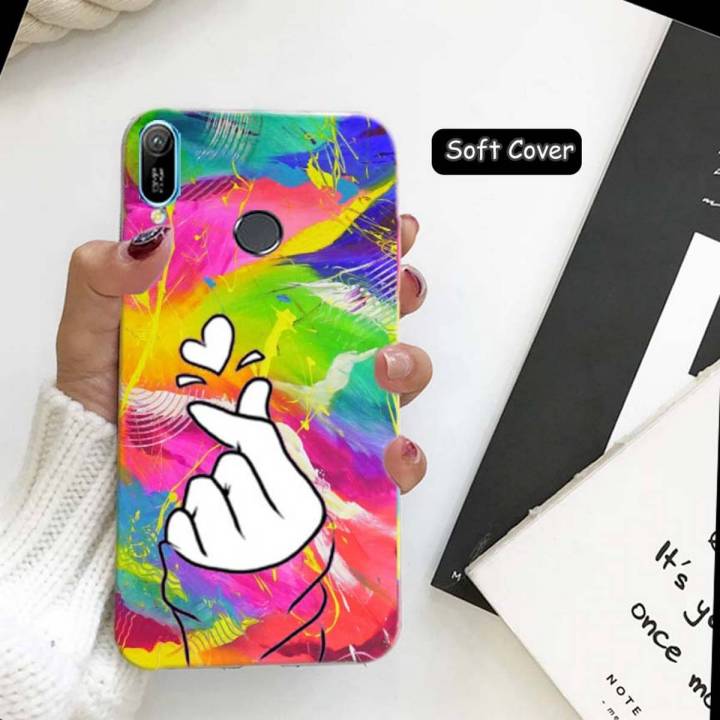 Huawei Y6 Prime 2019 Pouch Cover - Heart Ladies Gilr Love Star Style Back Cover Case for Huawei Y6 Prime 2019