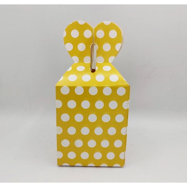 GOLDEN POLKA DOT GOODY BOXES ( PACK OF 10 GIFT BOX )
