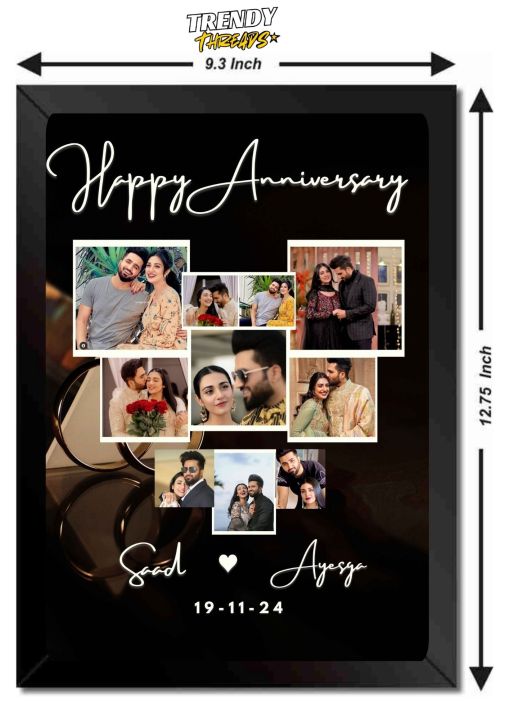 ♥️Original Product+COD ♥Heart Shape Customized Picture Photo Frame,Couple Gift,  Customized  Frame with Calendar + Customized Message with upto Pictures in Moon Shape, Customized Photo Frame, Birthday Gift, Anniversary Gift, Wedding Gift, Gift for Friends