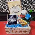 gift basket for brother happy birthday gift basket for brother , men fashion , gift for boys and men , baskets for gift , birthday gift basket for brother chocolate box for gift. 