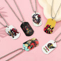 1pc Funny Marvel Superhero Deadpool Wolverine Stainless steel Best Friend Necklace Double-Sided Pattern Jewelry. 