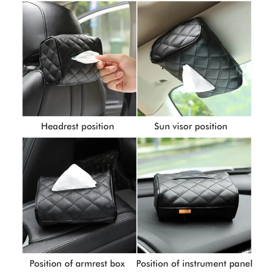 Hot Sale Leather PU Holder Square Toilet Living Room Boxes For Back Seat HD 1080P Mini Camera IR Night Car Paper Tissue Box - Car Tissue Paper Box Holder, Car Tissue Paper - View #4