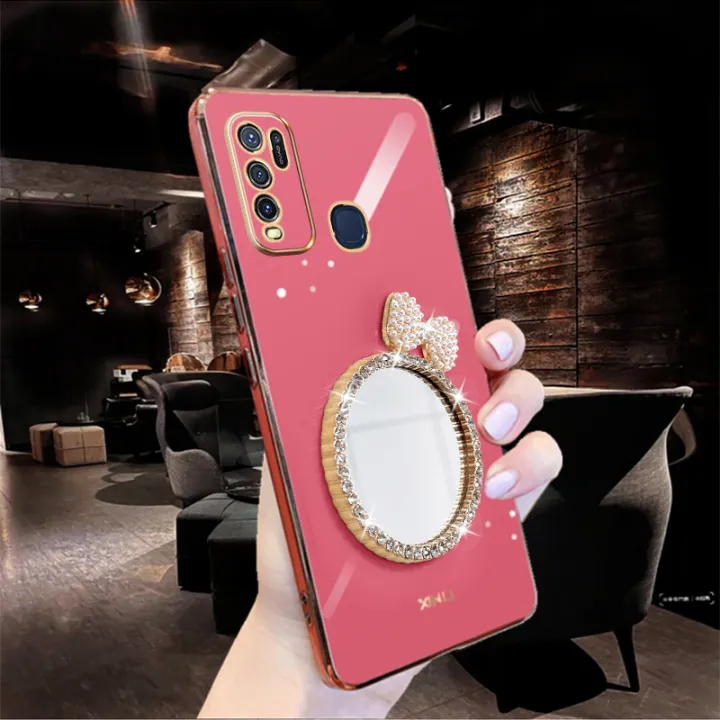 LECOMES%20for%20Vivo%20Y30%20Back%20Cover%20with%20Bowknot%20Makeup%20Mirror%20Luxury%206D%20Plating%20Shiny%20Phone%20Case%20Soft%20Silicone%20Square%20Mobile%20Cases%20Pouch%20for%20Girls%20Boys%20-%20Image%205