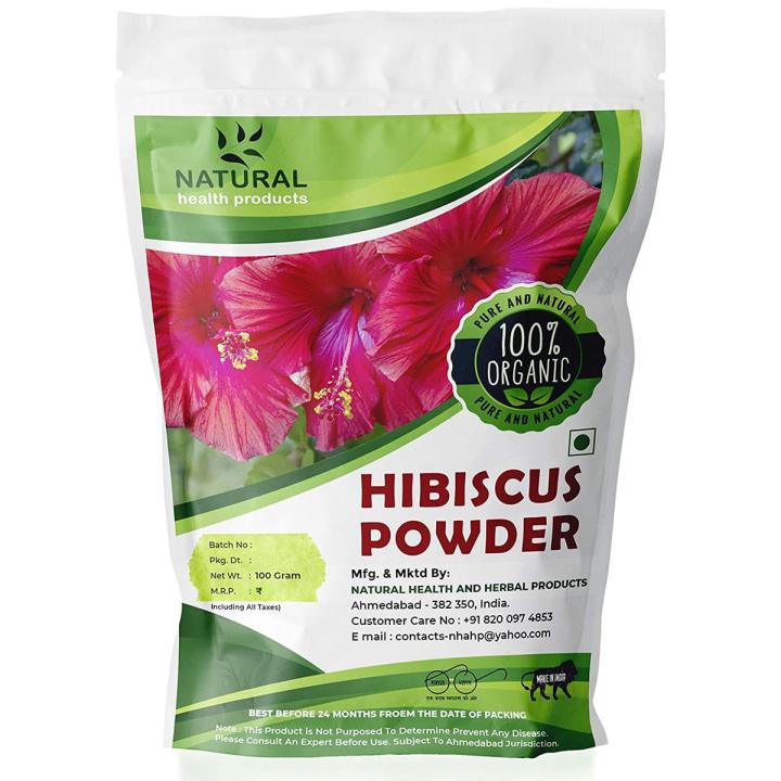 Natural Hibiscus Flower Powder (Rosa Sinensis) gudhal Powder 100G