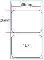 Barcode Label Roll Size 38x26 (01 UP). 