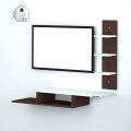 Floating TV Shelf Entertainment Center Wall Mounted Media Console/TV Stand/Floor Standing TV Unit/TV Cabinet/TV Entertainment Unit (Brown & White) - Ideal for Up to 50"(D.I.Y) by Home Décor Decorative. 