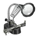 LED Light Soldering Iron Stand - Helping Hand Magnifying Glass Magnifier. 