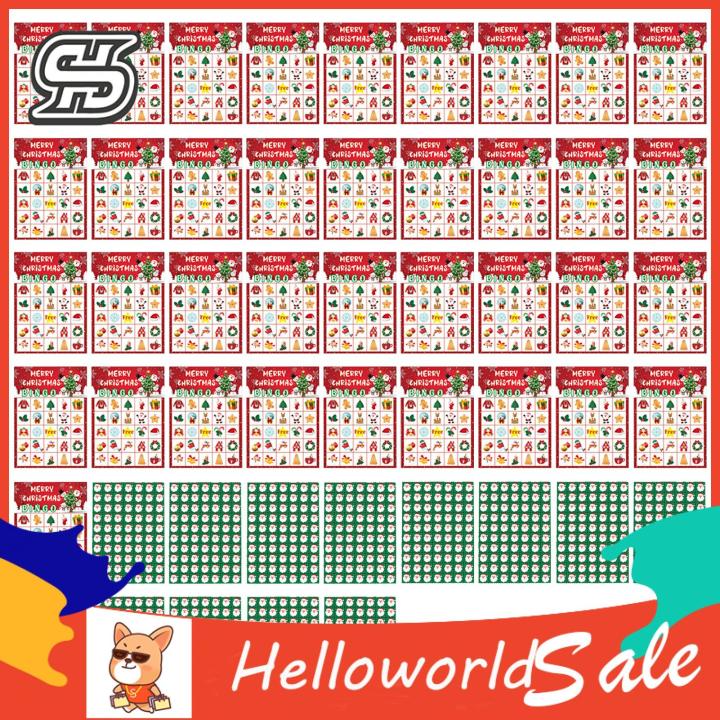 Santa Claus Bingo Cards Christmas Bingo Game Cards Set Fun Holiday Bingo Game for Family Gathering Reusable Festive Christmas Games Indoor Activities for Gift Idea for Kids Christmas Bingo Cards